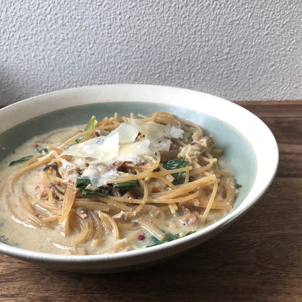 hiiroのディッシュでクリームパスタ